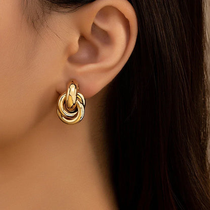 Metallic Flower Earrings