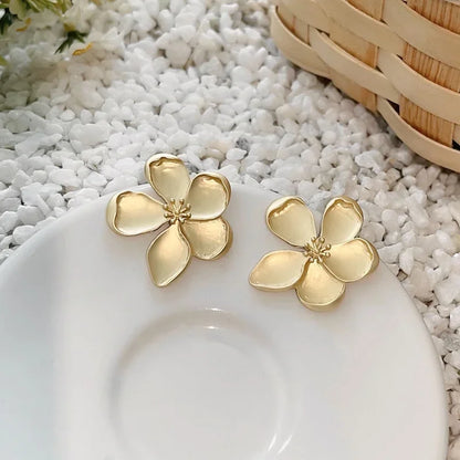 Metallic Flower Earrings