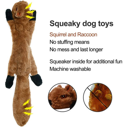 Fun Dog Toy - No Filling Plush with Squeaker