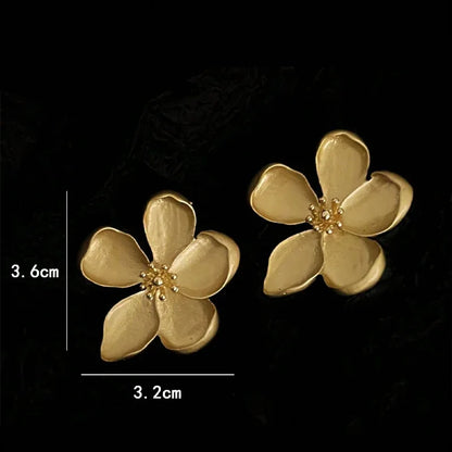 Metallic Flower Earrings