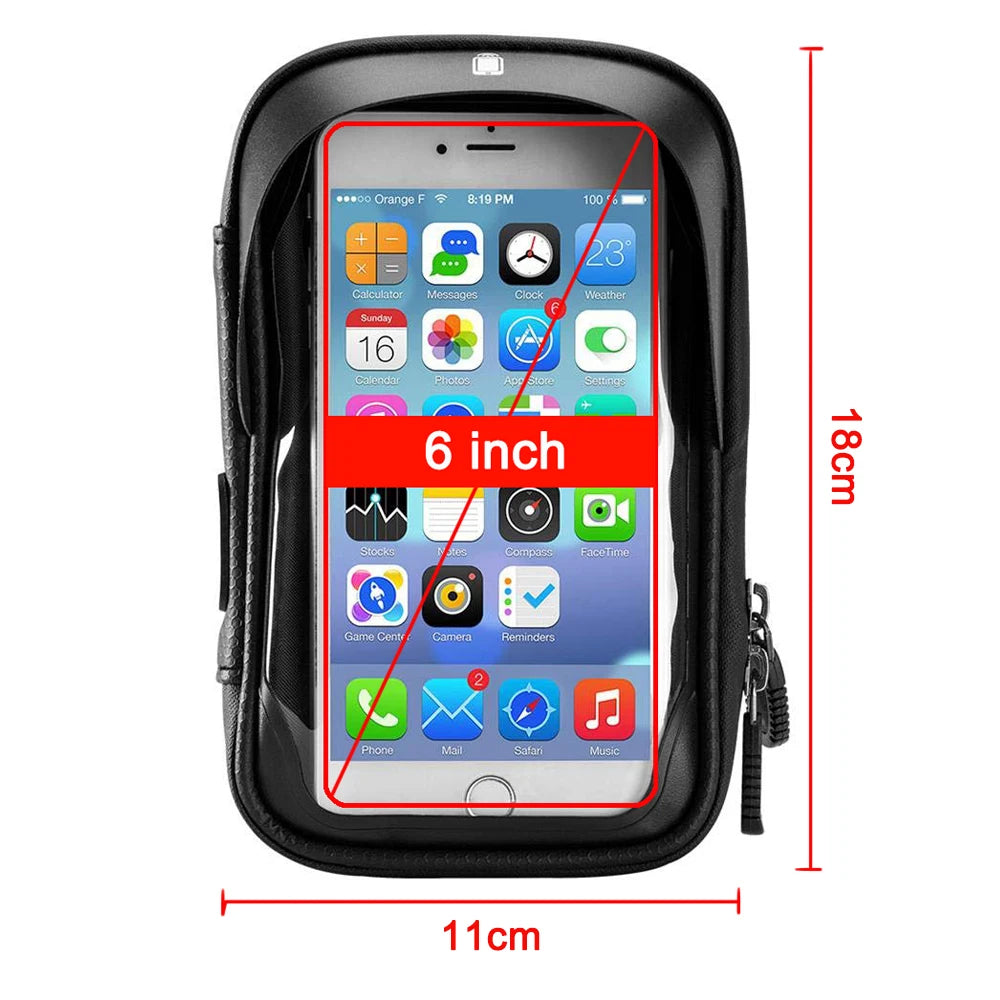 Sac de support de téléphone portable de vélo étanche