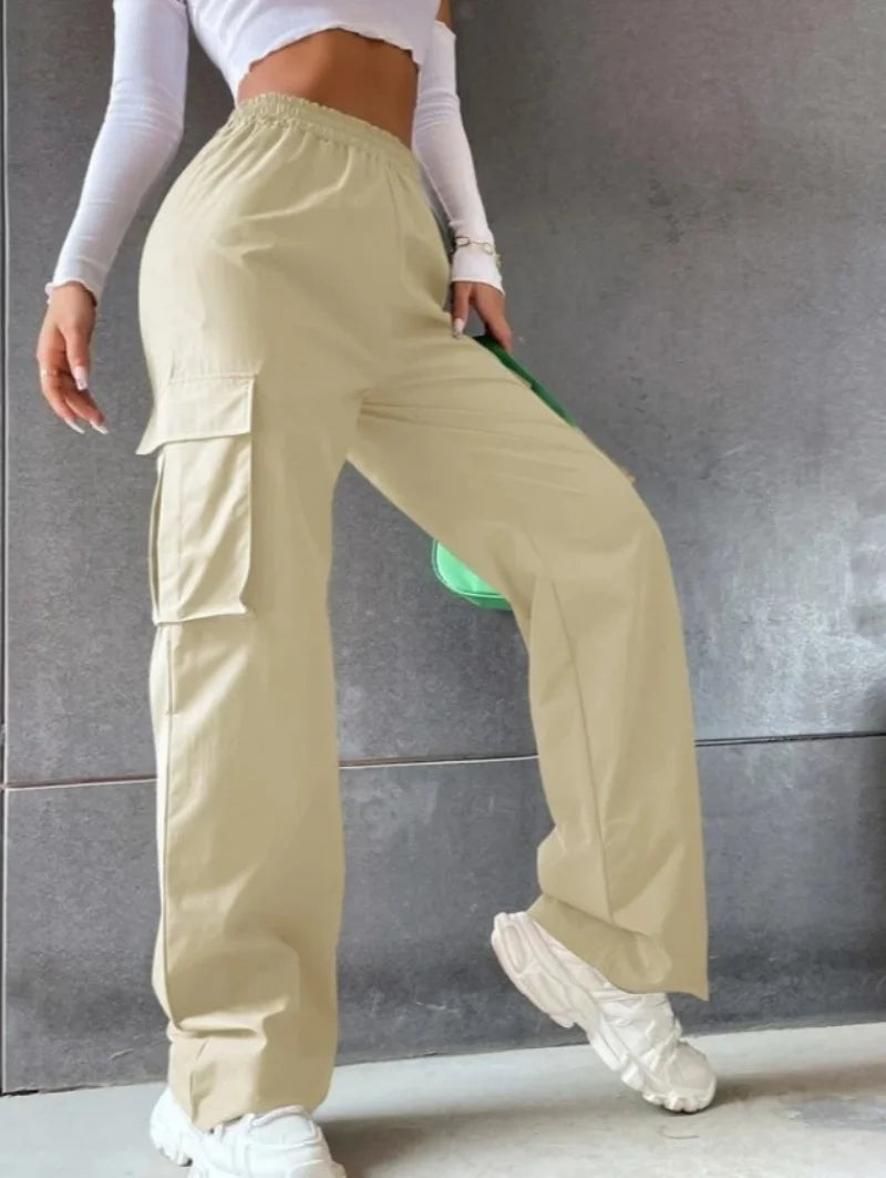 Pantalon Cargo Femme – Taille Haute