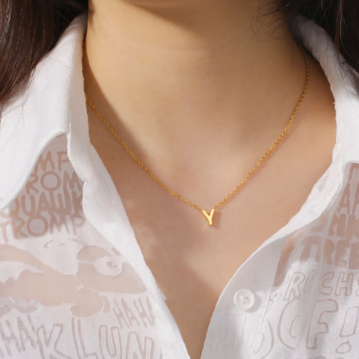 Collier Minimaliste Initiale A-Z – Acier Inoxydable