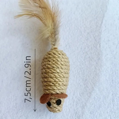 Jouet Souris en Sisal pour Chat – Résistant & Interactif