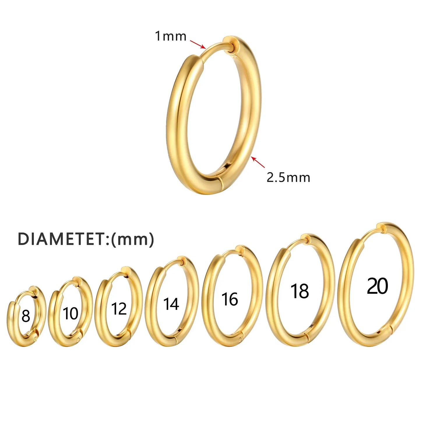 Stainless Steel Hoop Earrings – Elegance