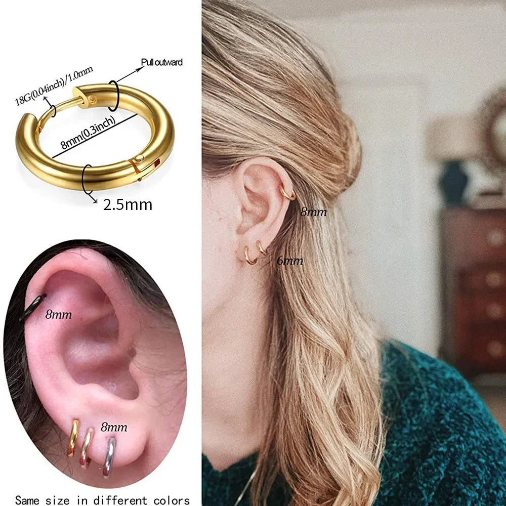 Stainless Steel Hoop Earrings – Elegance