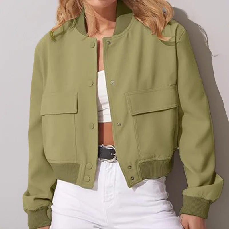 Women's Bomber Jacket – Vintage Elegance &amp; Casual Comfort