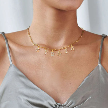 Personalized Initial Necklace - Stainless Steel Letter Pendant