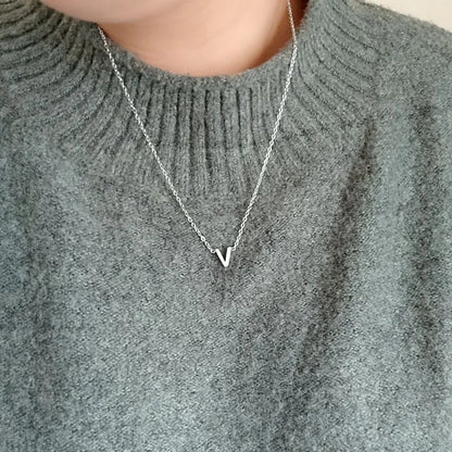 Collier Minimaliste Initiale A-Z – Acier Inoxydable