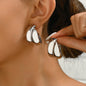 Boucles d'Oreilles Créoles Épaisses – Acier Inoxydable