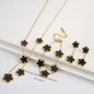Parure Bijoux 3 Pièces Plaqué Or 18K – Élégance Florale