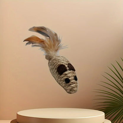Jouet Souris en Sisal pour Chat – Résistant & Interactif