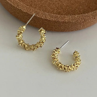 Metallic Flower Earrings