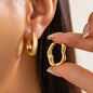 Boucles d'Oreilles Créoles Épaisses – Acier Inoxydable