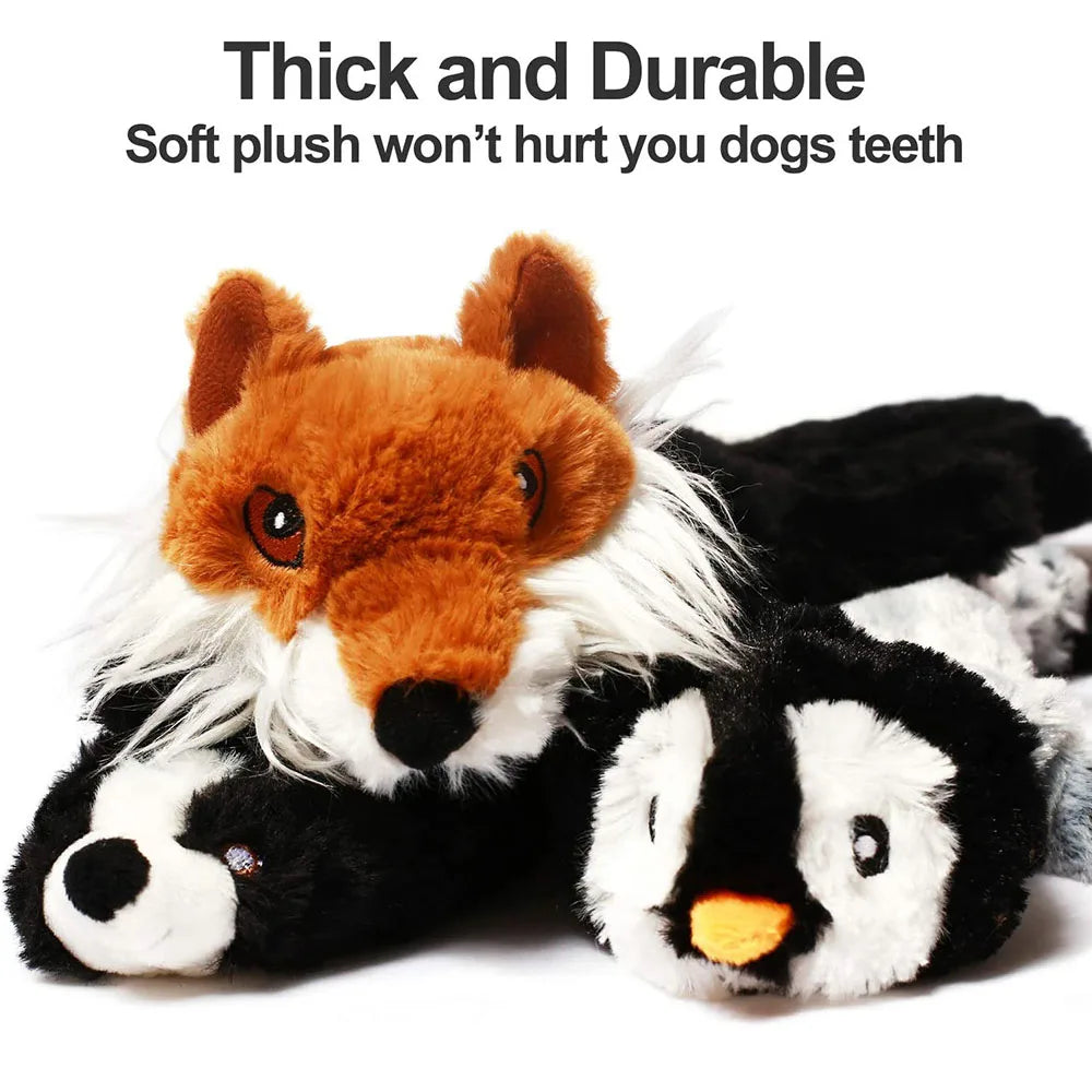 Fun Dog Toy - No Filling Plush with Squeaker