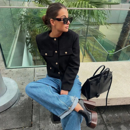 Veste Courte Élégante pour Femme – Chic & Intemporelle