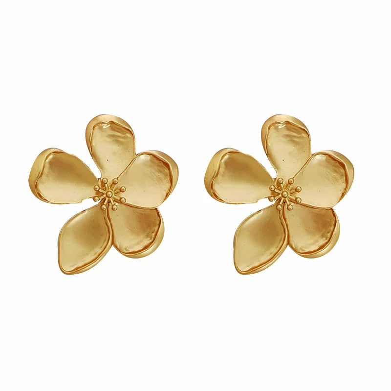 Metallic Flower Earrings