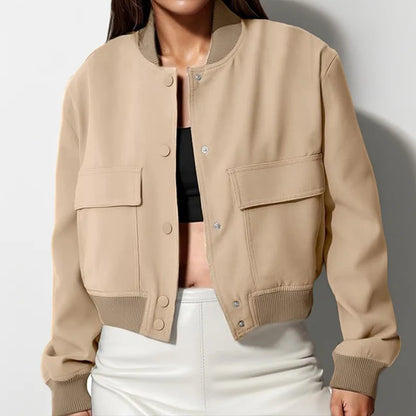 Women's Bomber Jacket – Vintage Elegance &amp; Casual Comfort