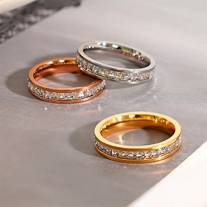Unisex Stainless Steel Ring – Cubic Zirconia &amp; Luxury Finish