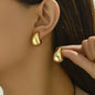 Metallic Flower Earrings