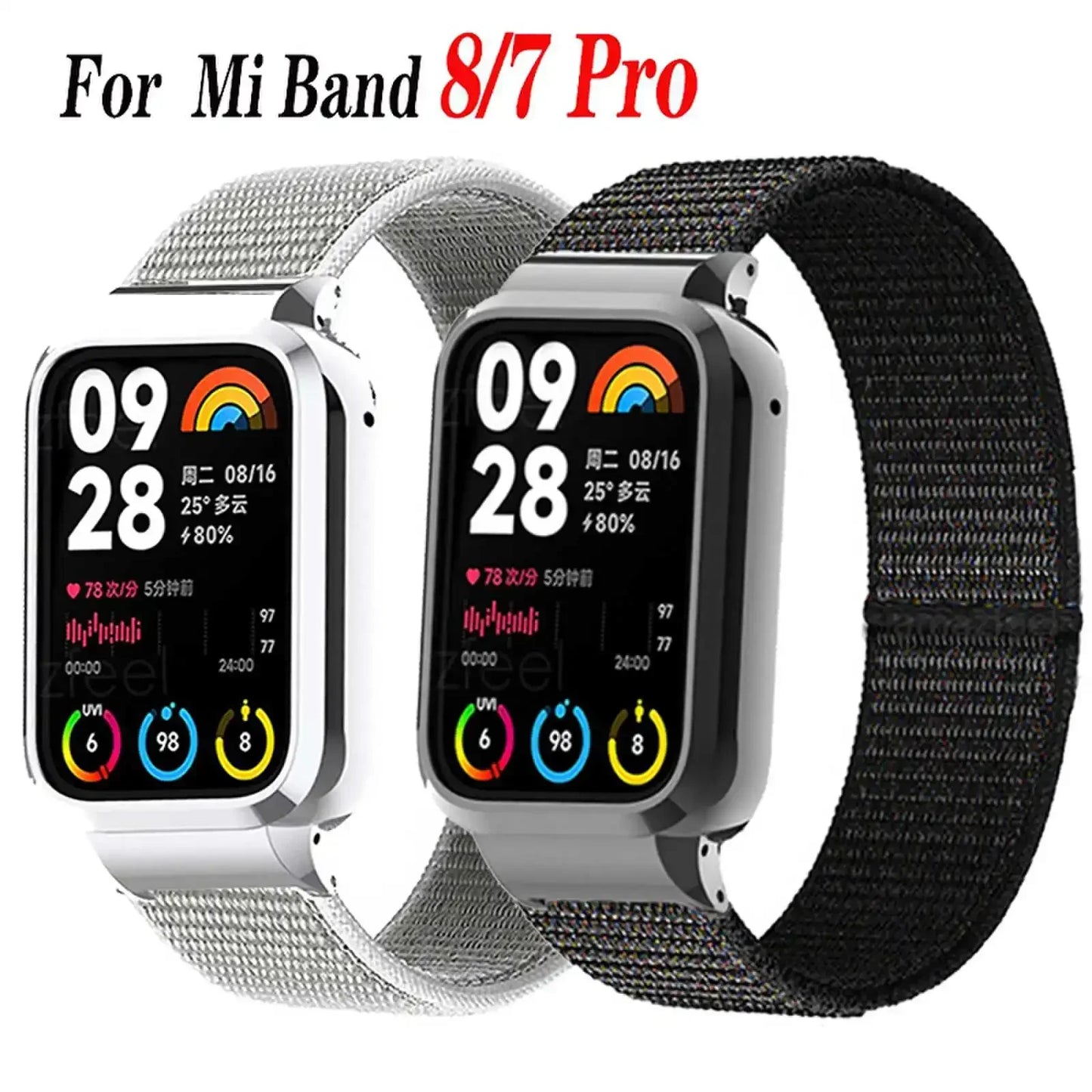Bracelet  et Coque de Protection en Métal pour Xiaomi Mi Band