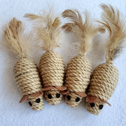Jouet Souris en Sisal pour Chat – Résistant & Interactif