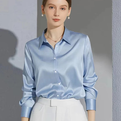 Chemise Satinée Femme – Élégance & Polyvalence au Quotidien