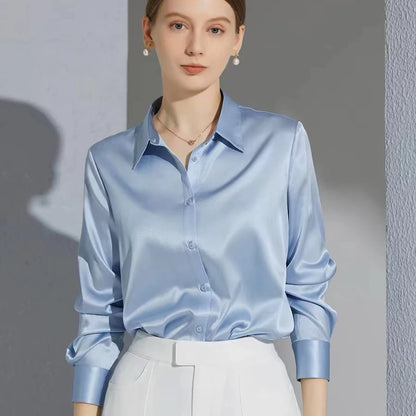 Chemise Satinée Femme – Élégance & Polyvalence au Quotidien