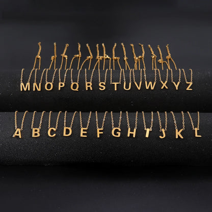 Collier Minimaliste Initiale A-Z – Acier Inoxydable
