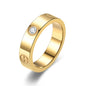 Love Cross Ring in Stainless Steel – Rose Gold Plated &amp; Crystals