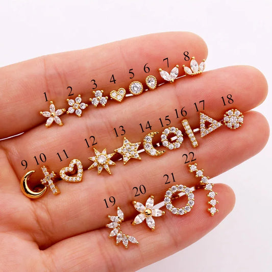 Mini Zircon Piercing Earring – Stainless Steel