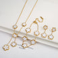 Parure Bijoux 3 Pièces Plaqué Or 18K – Élégance Florale