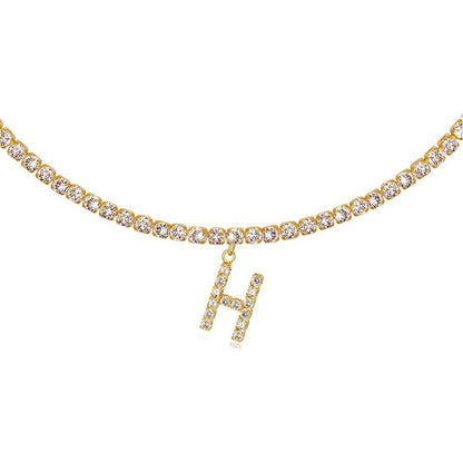 Collier Lettres en Diamant