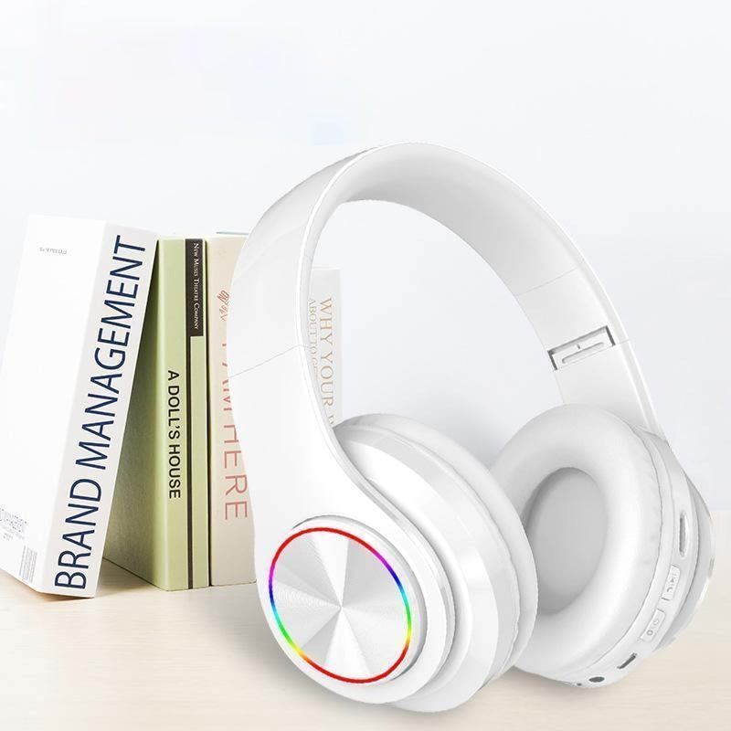 Casque Bluetooth Sans Fil LED – Gaming, Sport & Musique avec Carte TF