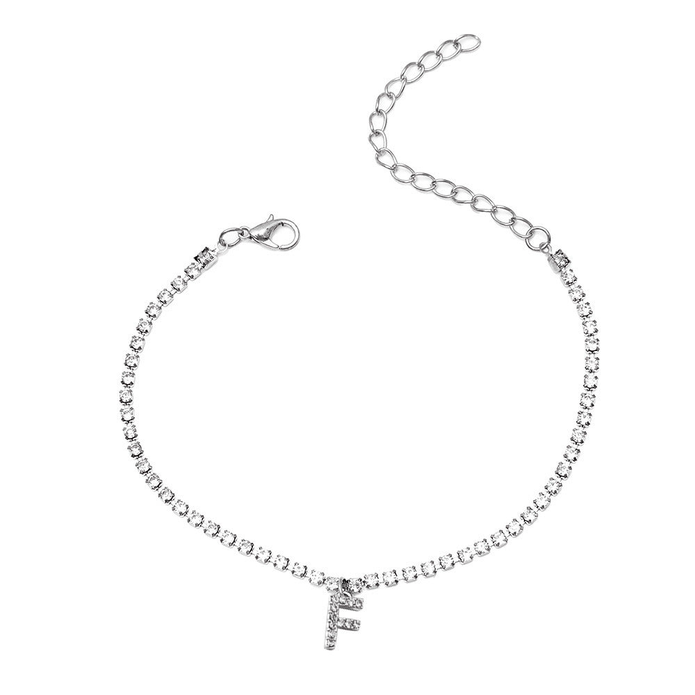 Hip-Hop Letter Anklet - Jewelry