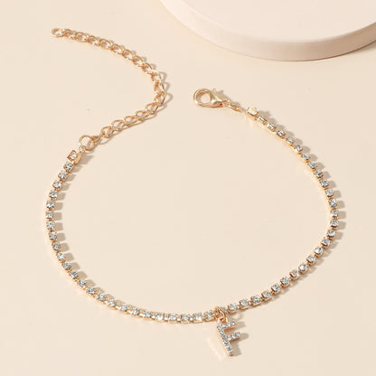 Hip-Hop Letter Anklet - Jewelry