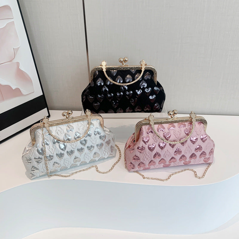 Small Heart Pattern Crossbody Bag