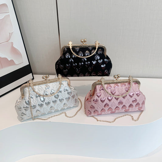 Small Heart Pattern Crossbody Bag