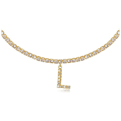 Collier Lettres en Diamant