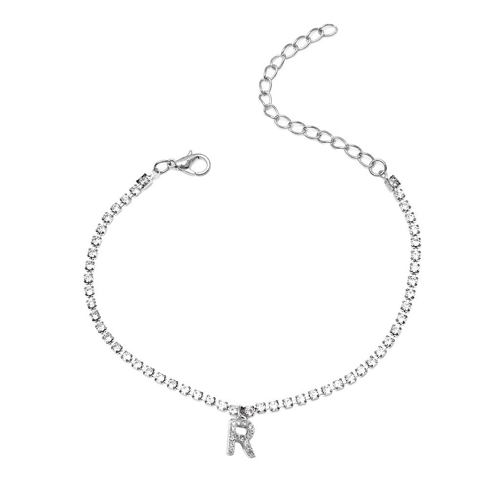 Hip-Hop Letter Anklet - Jewelry