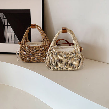 Sac Tressé à Strass pour Femme