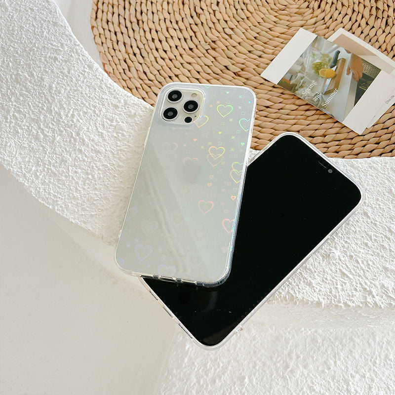 Coque Silicone Double-Face Effet Laser  – Brillance et Protection