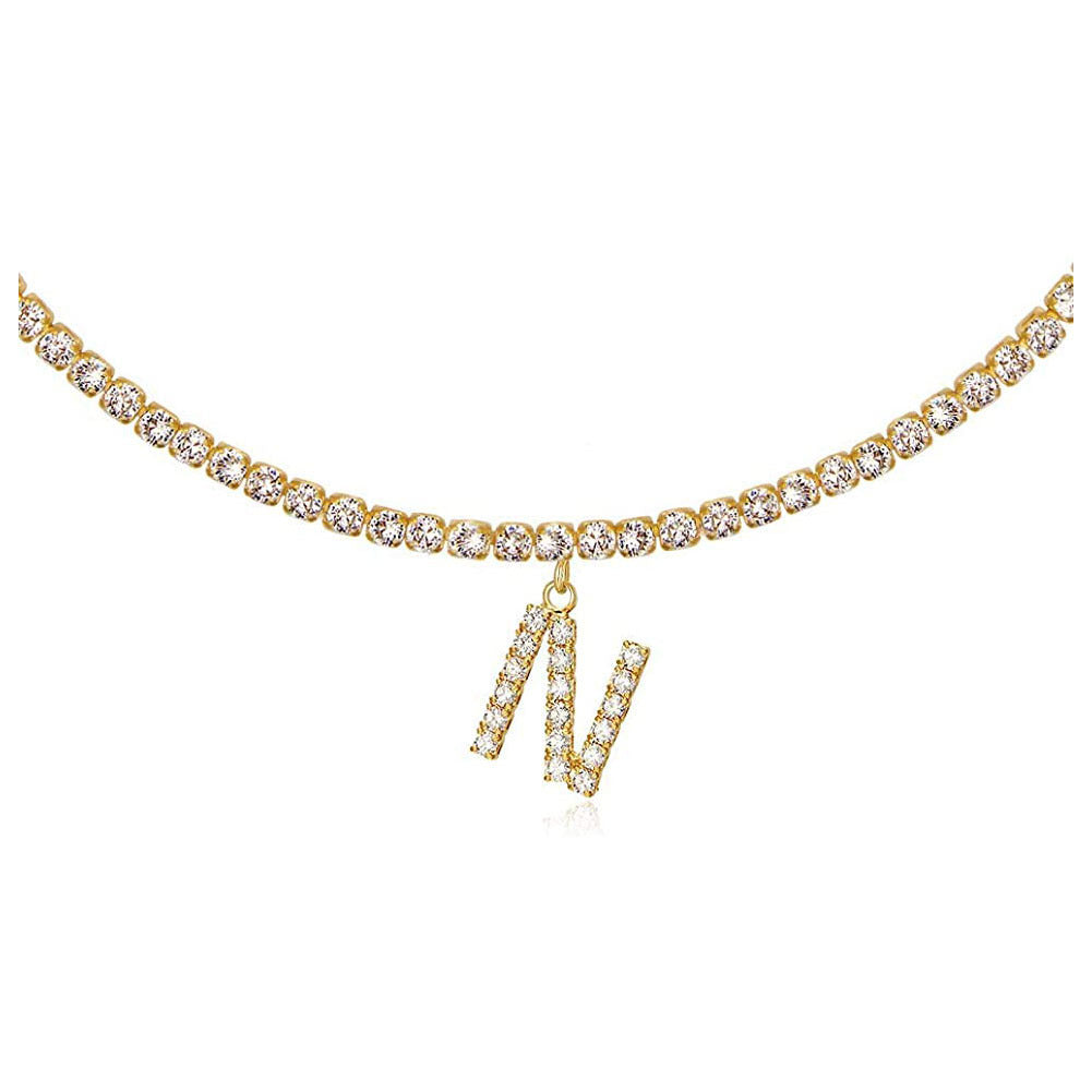 Collier Lettres en Diamant