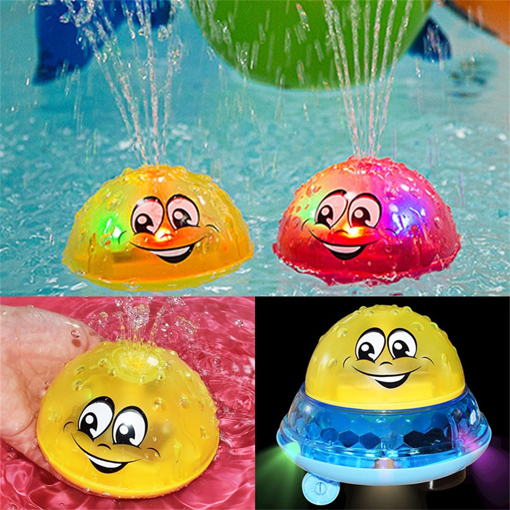 Jouet de Bain Rotatif avec Lumières & Pulvérisation d'Eau