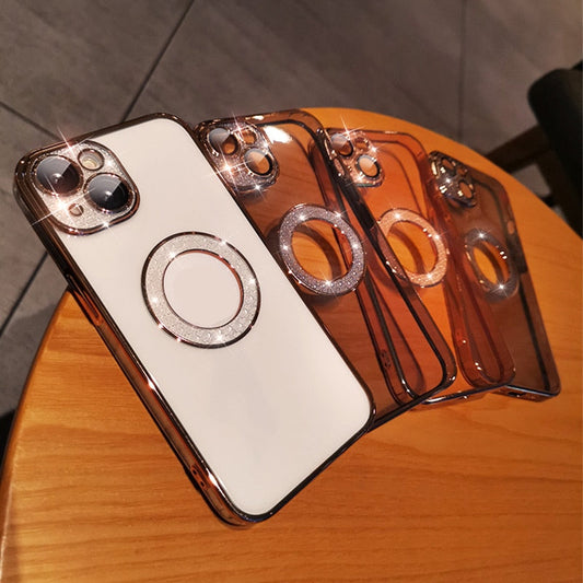 Coque Téléphone Luxe avec Anneau Diamanté