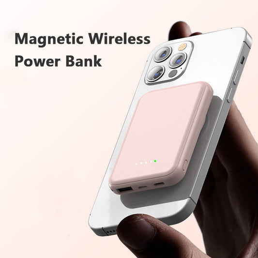 Mini Power Bank Magnétique Sans Fil – Charge Rapide 5000mAh