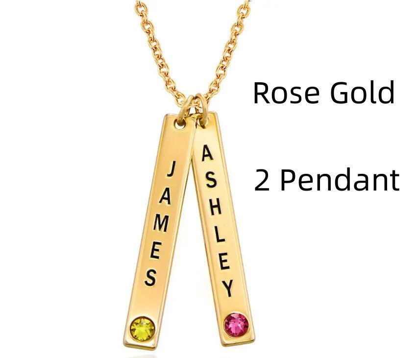 Collier Vertical Personnalisé – Cadeau Parfait