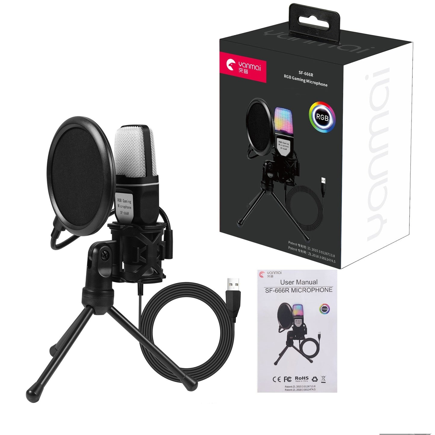 Microphone Gaming RGB – Son Haute Définition