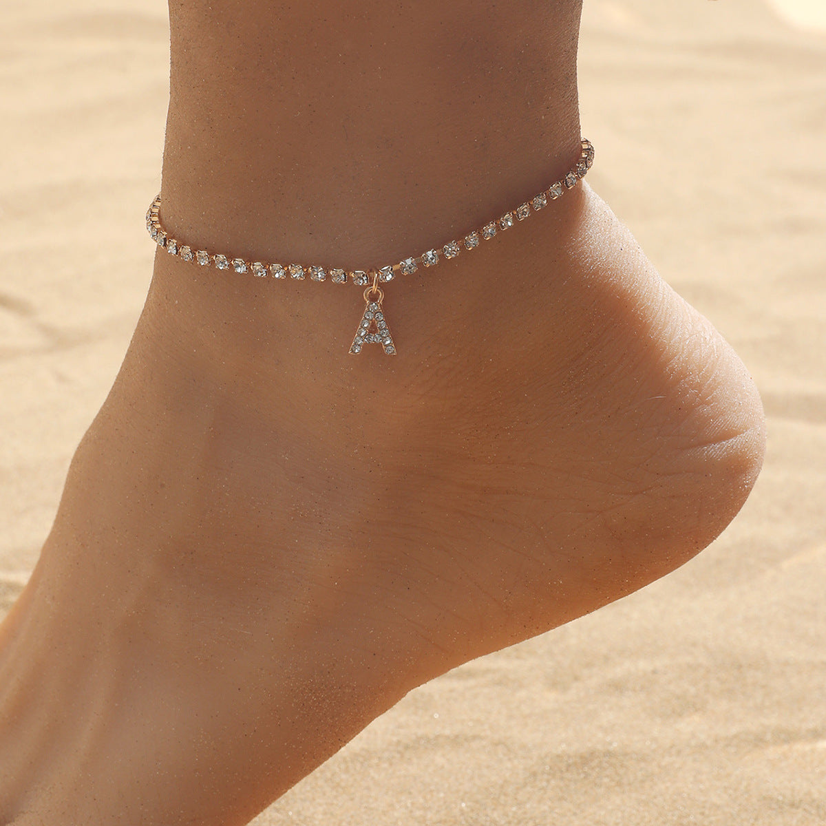 Hip-Hop Letter Anklet - Jewelry