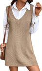 Robe Pull Sans Manches – Chic & Confort en Maille Côtelée
